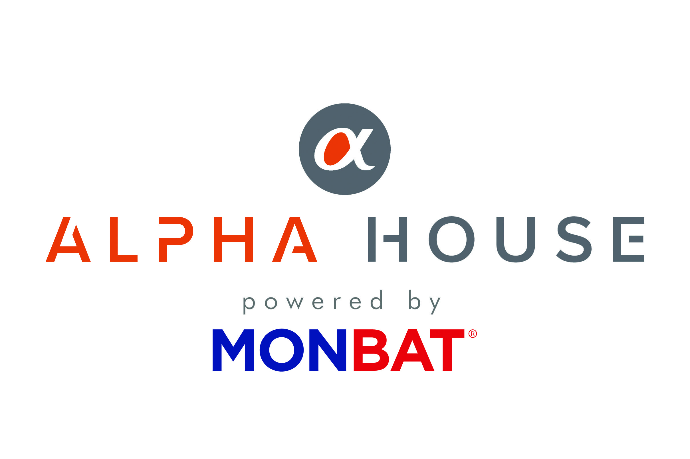 Alpha House powered by MONBAT logo